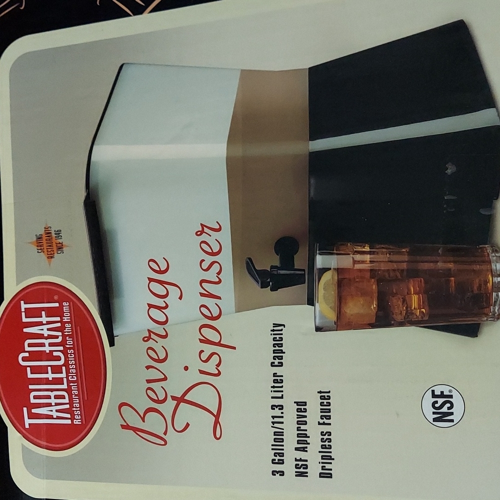 Beverage Dispenser Black 3 gal